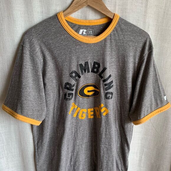 Grambling Tigers Ringer Tee Men’s L HBCU Style Retro Vibes - Picture 2 of 11